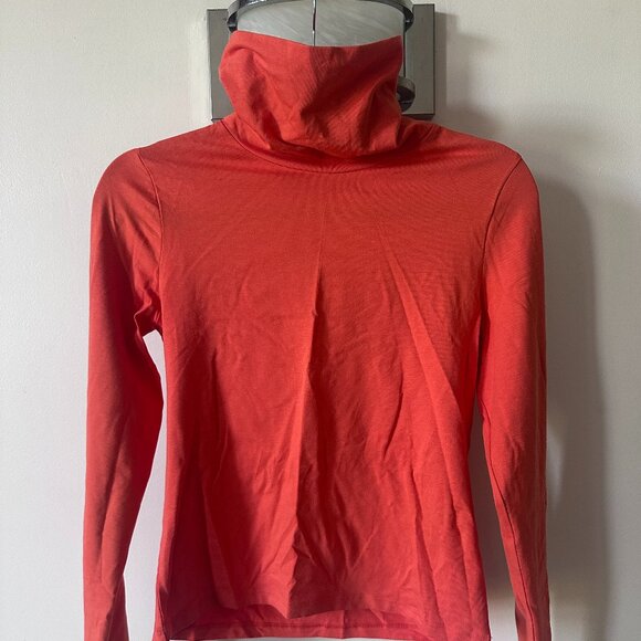 Organic Basics Everyday Turtleneck in Tangerine - Picture 1 of 4